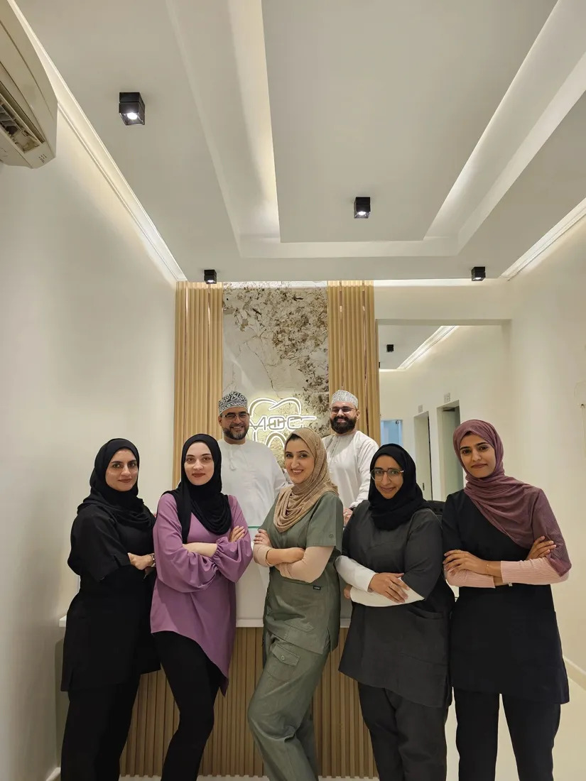 The MOC team in the clinic corridor